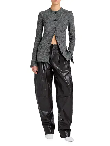 Proenza Schouler Women's Annemarie Melangé Wool Jacket - Dark Grey Melange | Thumbnail 2