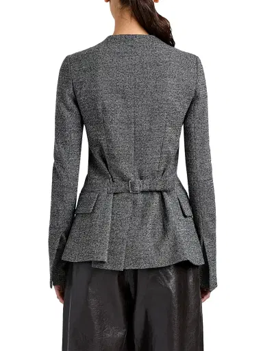 Proenza Schouler Women's Annemarie Melangé Wool Jacket - Dark Grey Melange | Thumbnail 5