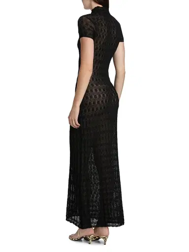 Proenza Schouler Women's Zein Geo Textured Maxi Dress - Black - Size XL | Thumbnail 5 Proenza Schouler Women's Zein Geo Textured Maxi Dress - Black - Size XL | Thumbnail 5