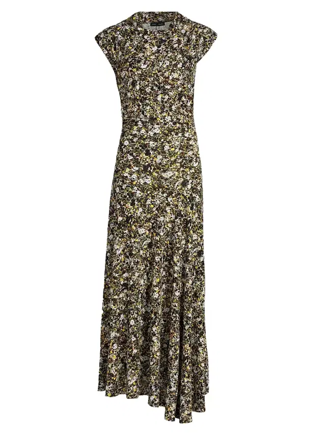Proenza Schouler Women's Tamara Printed Jersey Midi-Dress - Rust Multi