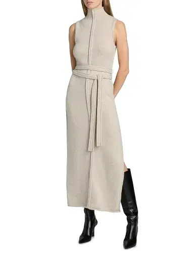 Proenza Schouler White Label Women's Zola Wool-Blend Sheath Maxi Dress - Off White | Thumbnail 2