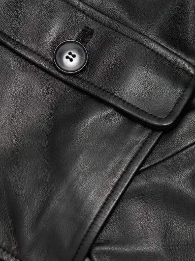 Proenza Schouler White Label Women's Gio Stand Collar Leather Jacket - Black - Size 10 | Thumbnail 7