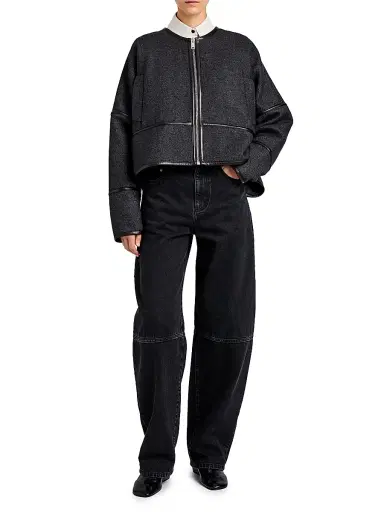 Proenza Schouler Women's Ticiana Double Wool-Blend Twill Jacket | Thumbnail 2 Proenza Schouler Women's Ticiana Double Wool-Blend Twill Jacket | Thumbnail 2