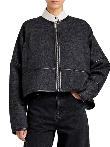 Proenza Schouler Women's Ticiana Double Wool-Blend Twill Jacket | Thumbnail 3 Proenza Schouler Women's Ticiana Double Wool-Blend Twill Jacket | Thumbnail 3