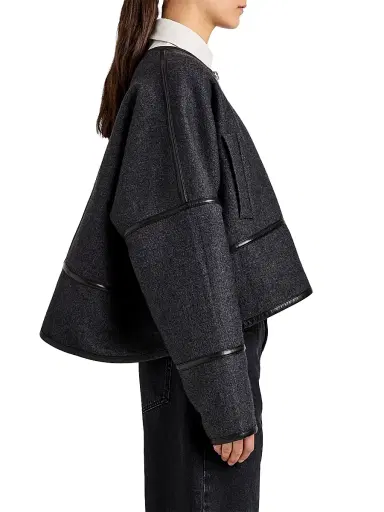 Proenza Schouler Women's Ticiana Double Wool-Blend Twill Jacket | Thumbnail 5 Proenza Schouler Women's Ticiana Double Wool-Blend Twill Jacket | Thumbnail 5