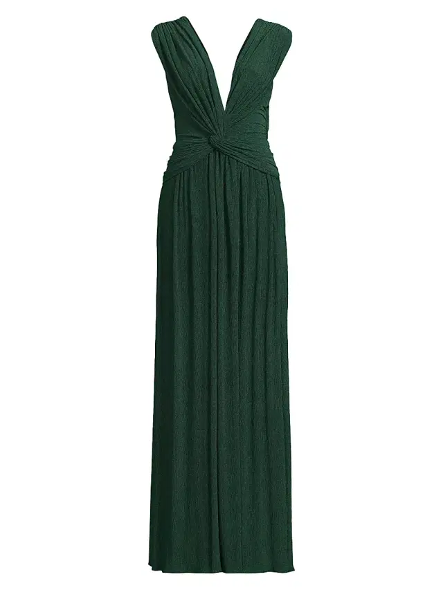 Black Halo Women's Eliora Ruched Gown - Fern