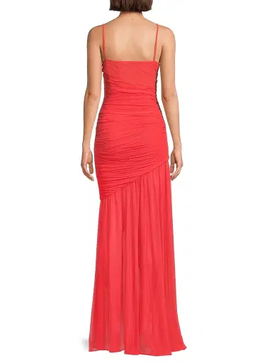 BLACK HALO Women's Kristen Shirred Chiffon Gown | Thumbnail 5