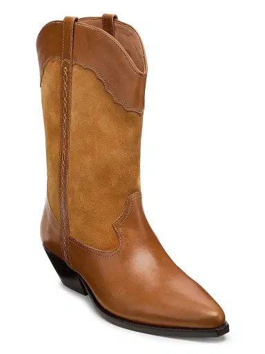 Isabel Marant Women's Duerto 25MM Suede-Leather Boots - Chestnut | Thumbnail 2 Isabel Marant Women's Duerto 25MM Suede-Leather Boots - Chestnut | Thumbnail 2