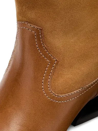 Isabel Marant Women's Duerto 25MM Suede-Leather Boots - Chestnut | Thumbnail 5 Isabel Marant Women's Duerto 25MM Suede-Leather Boots - Chestnut | Thumbnail 5