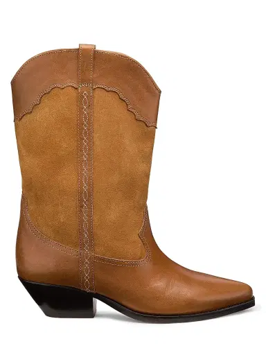 Isabel Marant Women's Duerto 25MM Suede-Leather Boots - Chestnut | Thumbnail 1 Isabel Marant Women's Duerto 25MM Suede-Leather Boots - Chestnut | Thumbnail 1