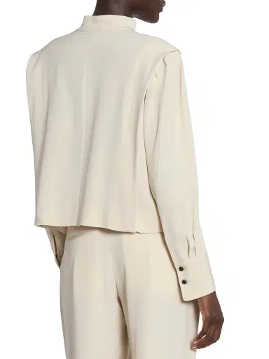 Isabel Marant Women's Felissa Silk-Blend Layered Top - Ecru | Thumbnail 5 Isabel Marant Women's Felissa Silk-Blend Layered Top - Ecru | Thumbnail 5