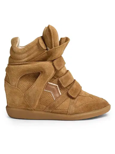 Isabel Marant Women's Bekett High-Tope Suede Wedge Sneakers | Thumbnail 1 Isabel Marant Women's Bekett High-Tope Suede Wedge Sneakers | Thumbnail 1