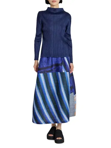Pleats Please Issey Miyake Women's City Collage Plissé Midi-Skirt | Thumbnail 2 Pleats Please Issey Miyake Women's City Collage Plissé Midi-Skirt | Thumbnail 2