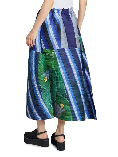 Pleats Please Issey Miyake Women's City Collage Plissé Midi-Skirt | Thumbnail 5 Pleats Please Issey Miyake Women's City Collage Plissé Midi-Skirt | Thumbnail 5