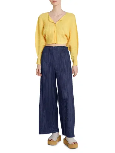 Pleats Please Issey Miyake Women's Monthly Colors: January Plissé Wide-Leg Pants | Thumbnail 2