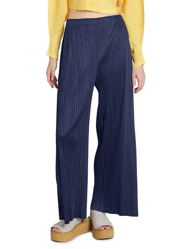 Pleats Please Issey Miyake Women's Monthly Colors: January Plissé Wide-Leg Pants | Thumbnail 3