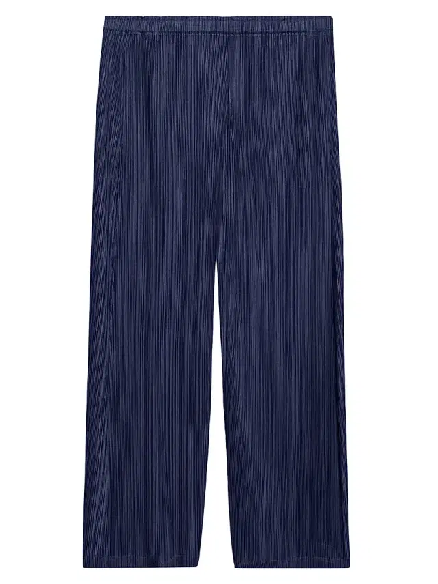 Pleats Please Issey Miyake Women's Monthly Colors: January Plissé Wide-Leg Pants - Dark Navy