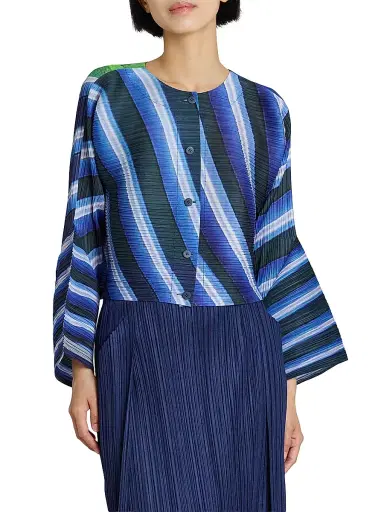Pleats Please Issey Miyake Women's City Collage Jacket | Thumbnail 3 Pleats Please Issey Miyake Women's City Collage Jacket | Thumbnail 3