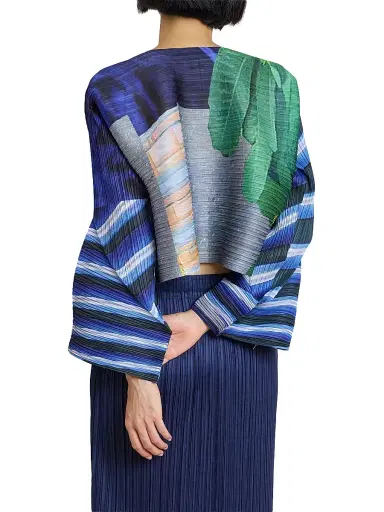 Pleats Please Issey Miyake Women's City Collage Jacket | Thumbnail 5 Pleats Please Issey Miyake Women's City Collage Jacket | Thumbnail 5