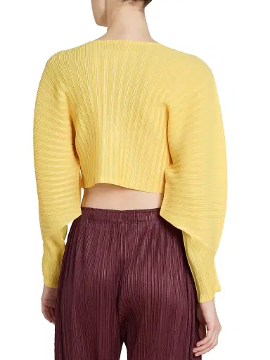 Pleats Please Issey Miyake Women's Rib Pleats January Crop Cardigan | Thumbnail 5 Pleats Please Issey Miyake Women's Rib Pleats January Crop Cardigan | Thumbnail 5