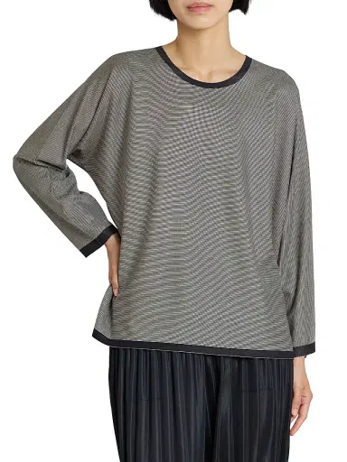 Pleats Please Issey Miyake Women's A-Poc Form Striped Blouse | Thumbnail 3 Pleats Please Issey Miyake Women's A-Poc Form Striped Blouse | Thumbnail 3