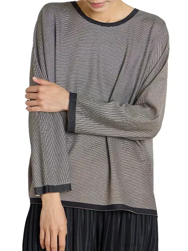 Pleats Please Issey Miyake Women's A-Poc Form Striped Blouse | Thumbnail 6 Pleats Please Issey Miyake Women's A-Poc Form Striped Blouse | Thumbnail 6