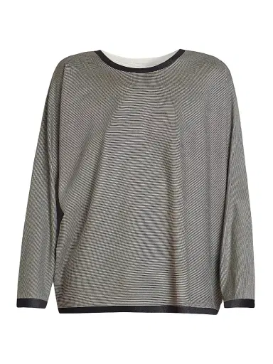 Pleats Please Issey Miyake Women's A-Poc Form Striped Blouse | Thumbnail 1 Pleats Please Issey Miyake Women's A-Poc Form Striped Blouse | Thumbnail 1