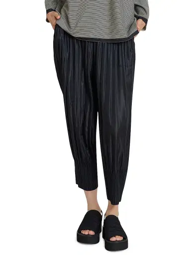 Pleats Please Issey Miyake Women's Fluffy Basics Plissé Pants - Black - Size Large | Thumbnail 3 Pleats Please Issey Miyake Women's Fluffy Basics Plissé Pants - Black - Size Large | Thumbnail 3
