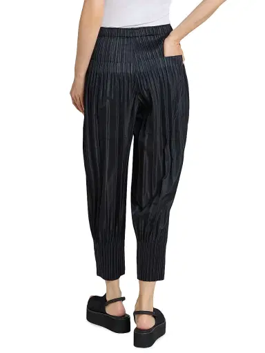 Pleats Please Issey Miyake Women's Fluffy Basics Plissé Pants - Black - Size Large | Thumbnail 5 Pleats Please Issey Miyake Women's Fluffy Basics Plissé Pants - Black - Size Large | Thumbnail 5