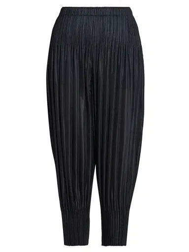Pleats Please Issey Miyake Women's Fluffy Basics Plissé Pants - Black - Size Large | Thumbnail 1 Pleats Please Issey Miyake Women's Fluffy Basics Plissé Pants - Black - Size Large | Thumbnail 1