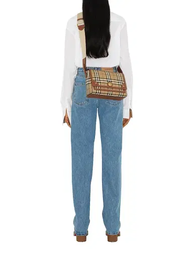 Burberry Women's Note Signature Check Crossbody Bag | Thumbnail 2 Burberry Women's Note Signature Check Crossbody Bag | Thumbnail 2