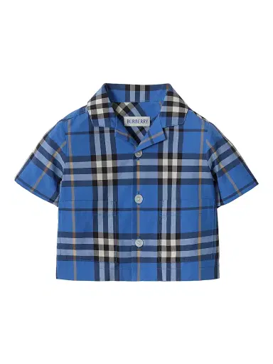 Burberry Baby Boy's Check Short-Sleeve Shirt & Short Sets - Hyacinth Blue - Size 12 Months | Thumbnail 2 Burberry Baby Boy's Check Short-Sleeve Shirt & Short Sets - Hyacinth Blue - Size 12 Months | Thumbnail 2