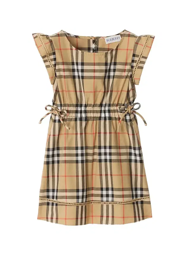 Baby Girl's, Little Girl's & Girl's Check Side-Tie Dress - Sand