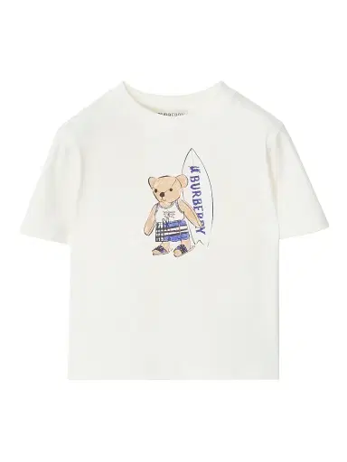 Burberry Baby Boy's, Little Boy's & Boy's Logo Surfer Bear T-Shirt - Chalk White - Size 6 Months | Thumbnail 1 Burberry Baby Boy's, Little Boy's & Boy's Logo Surfer Bear T-Shirt - Chalk White - Size 6 Months | Thumbnail 1