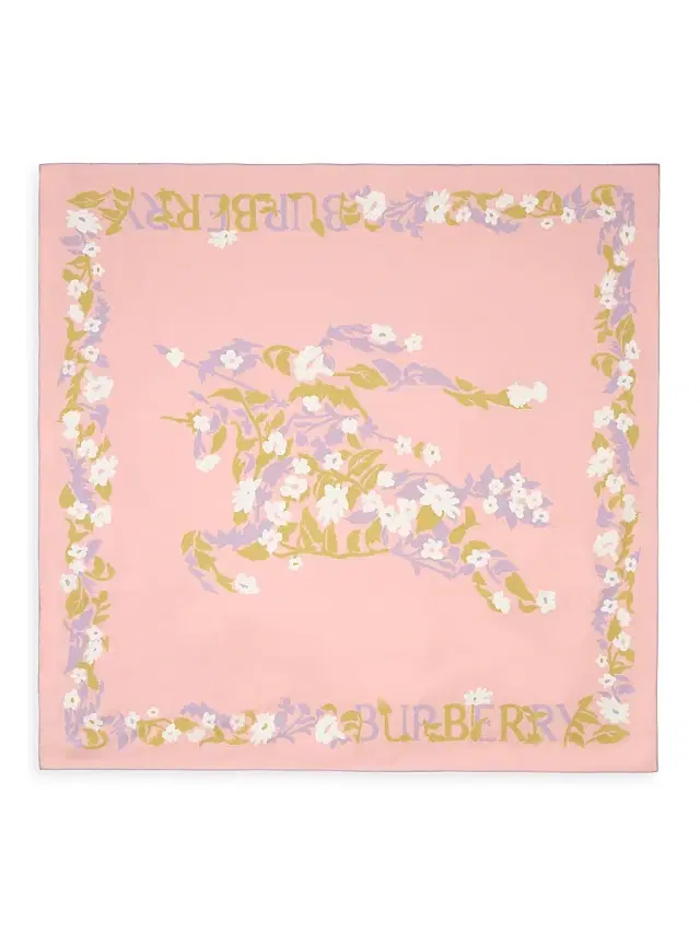 Burberry Women's Floral EKD Silk Scarf - Quartz Pink