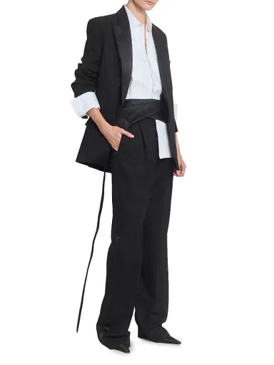 Victoria Beckham Women's Pintuck Cotton Shirt - White | Thumbnail 2 Victoria Beckham Women's Pintuck Cotton Shirt - White | Thumbnail 2
