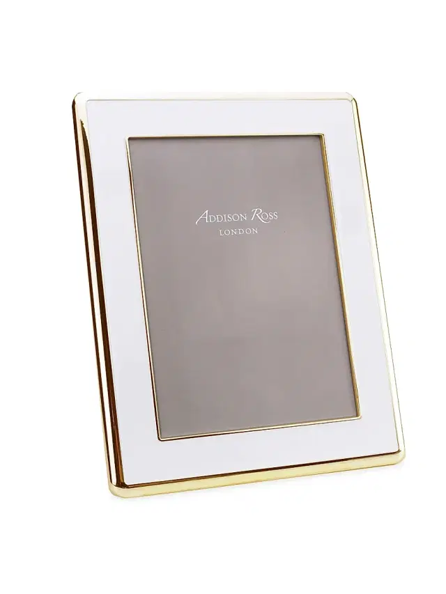 Addison Ross Curved Enamel Frame - White 4 x 6