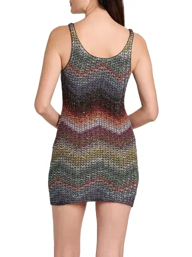 Missoni Women's Sequin Wefted Loom Knit Minidress - Dark Multi - Size 12 | Thumbnail 5 Missoni Women's Sequin Wefted Loom Knit Minidress - Dark Multi - Size 12 | Thumbnail 5