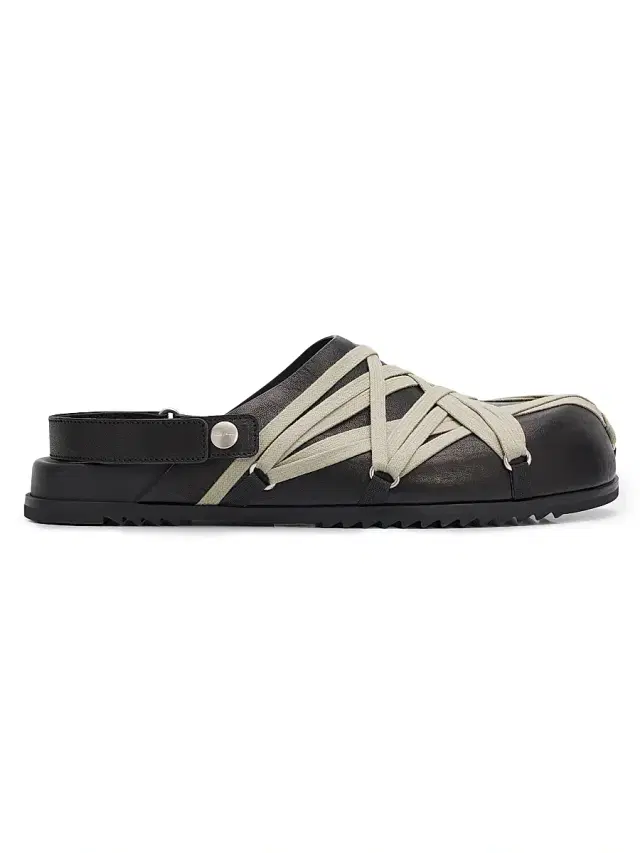 Rick Owens Men's Megalace Granola Leather Mules - Black