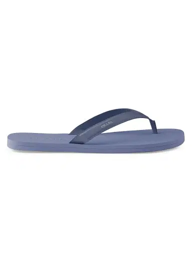 Prada Men's Brushed Leather Flip-Flops - Blue - Size 13 | Thumbnail 1 Prada Men's Brushed Leather Flip-Flops - Blue - Size 13 | Thumbnail 1