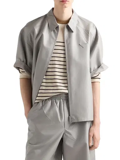 Prada Men's Striped Linen and Cotton Sweater - Beige Khaki - Size 56 | Thumbnail 2 Prada Men's Striped Linen and Cotton Sweater - Beige Khaki - Size 56 | Thumbnail 2