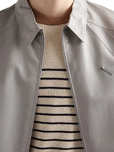 Prada Men's Striped Linen and Cotton Sweater - Beige Khaki - Size 56 | Thumbnail 5 Prada Men's Striped Linen and Cotton Sweater - Beige Khaki - Size 56 | Thumbnail 5