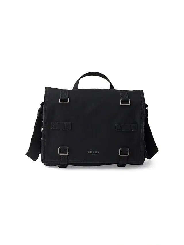 Men's Canvas Shoulder Bag - Black