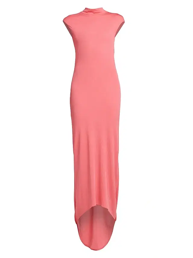 Women's Open-Back Crepe Jersey Gown - Coral
