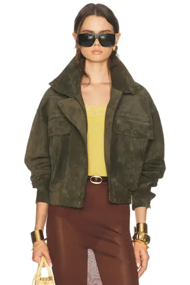 Saint Laurent Suede Bomber | Thumbnail 1