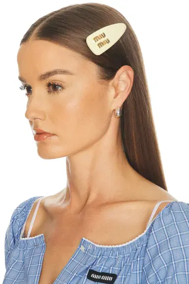 Miu Miu Vernice Hair Clip | Thumbnail 2