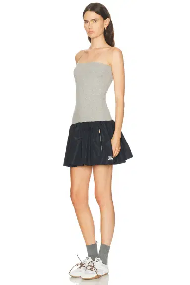 Miu Miu Strapless Mini Dress | Thumbnail 2 Miu Miu Strapless Mini Dress | Thumbnail 2