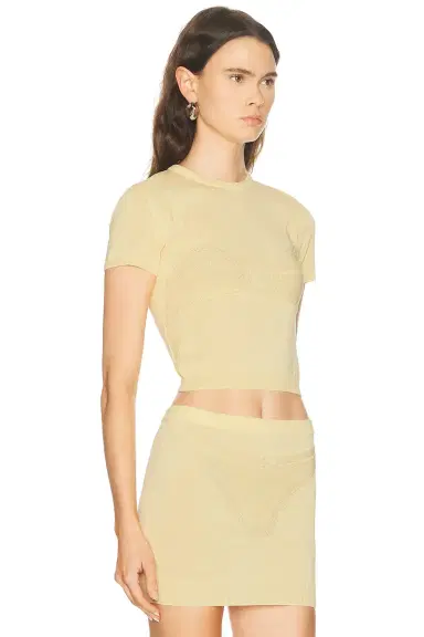 Jean Paul Gaultier Trompe L'oeil Lingerie Short Sleeve Top | Thumbnail 2 Jean Paul Gaultier Trompe L'oeil Lingerie Short Sleeve Top | Thumbnail 2