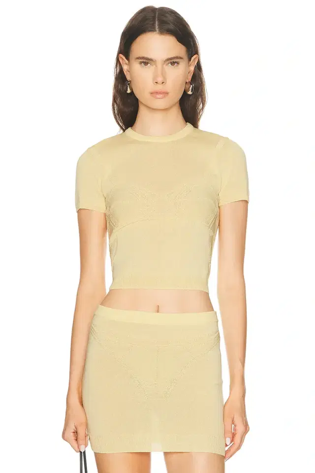 Trompe L'oeil Lingerie Short Sleeve Top