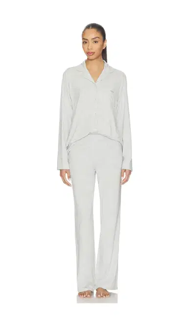 SKIMS Skims Sleep Long Sleeve Button Up Sleep Set | Thumbnail 2